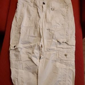 White cargo pants